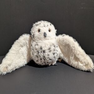 Folkmanis Snowy Owl Hand Puppet Large Plush Toy Rotating Head
